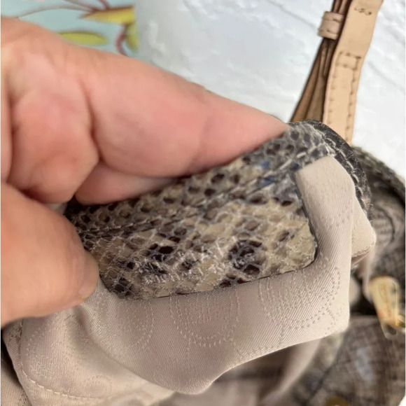 Michael Kors Brown Snake Print Tote Bag - Picture 6 of 12